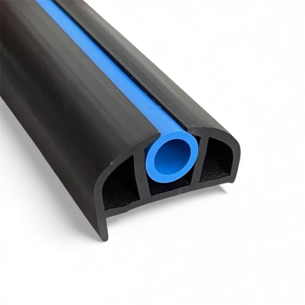 Boat D Fender Rubbing Strake 50MM Base Black With Blue Insert