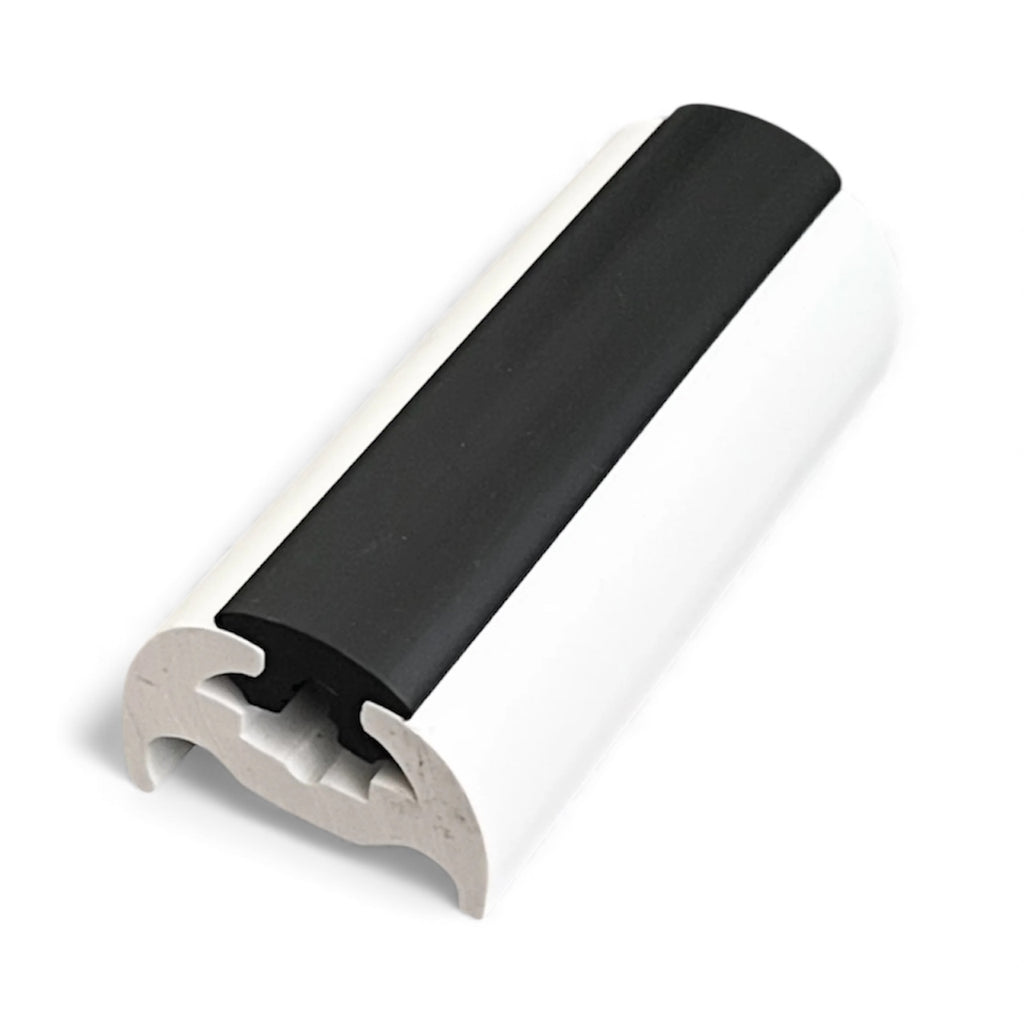 Marine Boat D Fender Rubbing Strake 36MM White with Black Insert