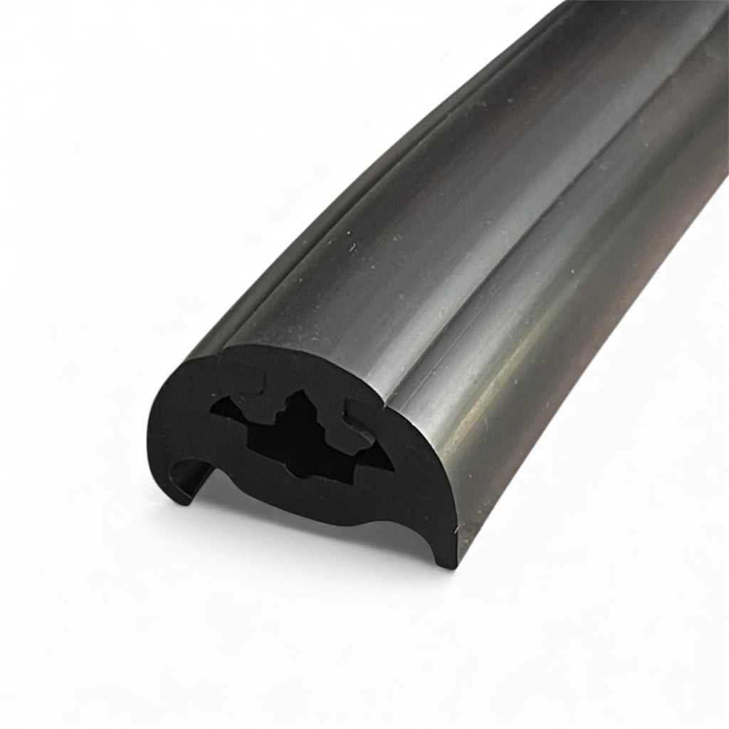 Marine Boat D Fender Rubbing Strake 27MM Black with Black Insert