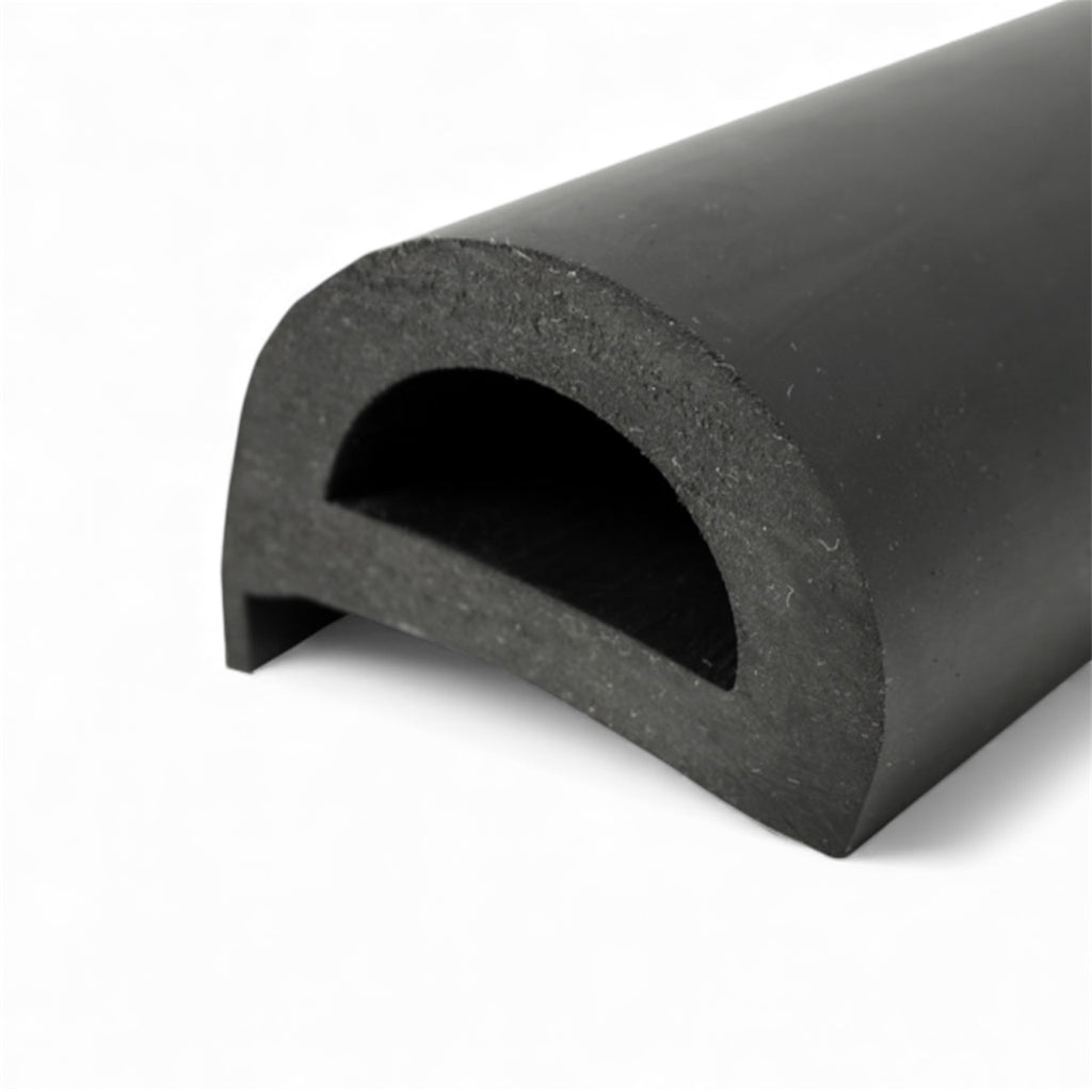 Boat D Fender 63MM Base Rubbing Strake Black 9 Metre Roll