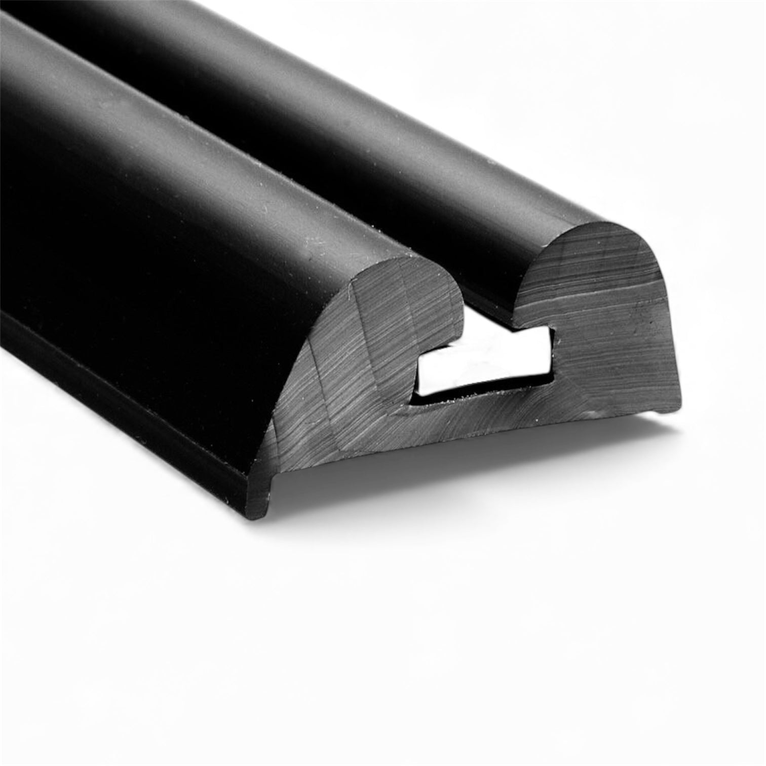 Boat B Fender 39MM Wide Rubbing Strake Black With White Fixing Strip Insert