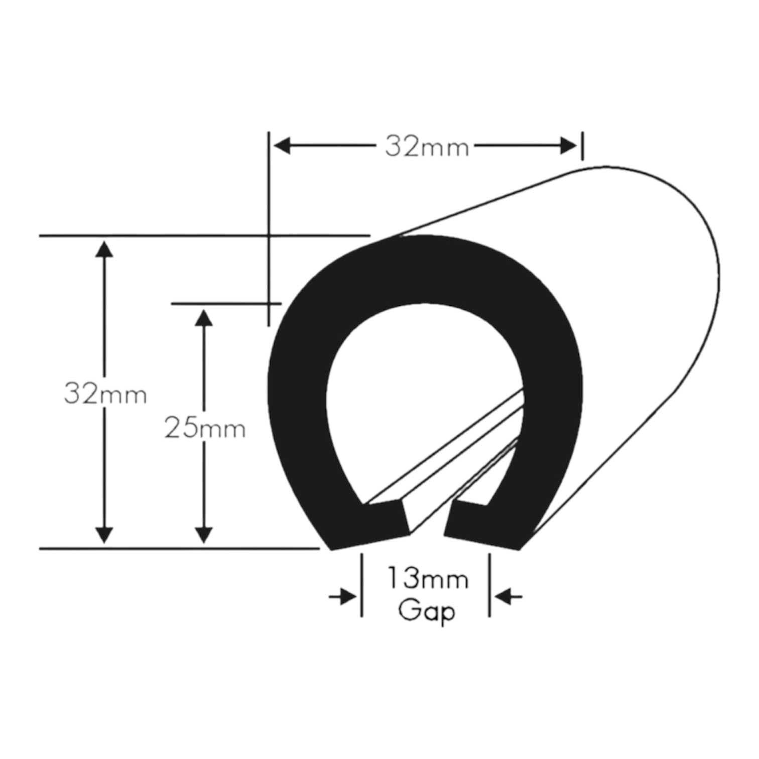 PVC 205 U Fender 13MM Flange Boat Rubbing Strake
