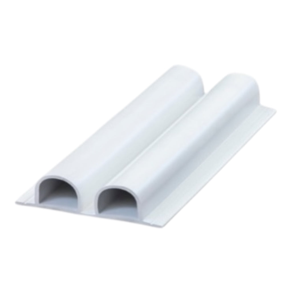 Pontoon Fender Flexible PVC in White 135MM Base (4 Metre Length)