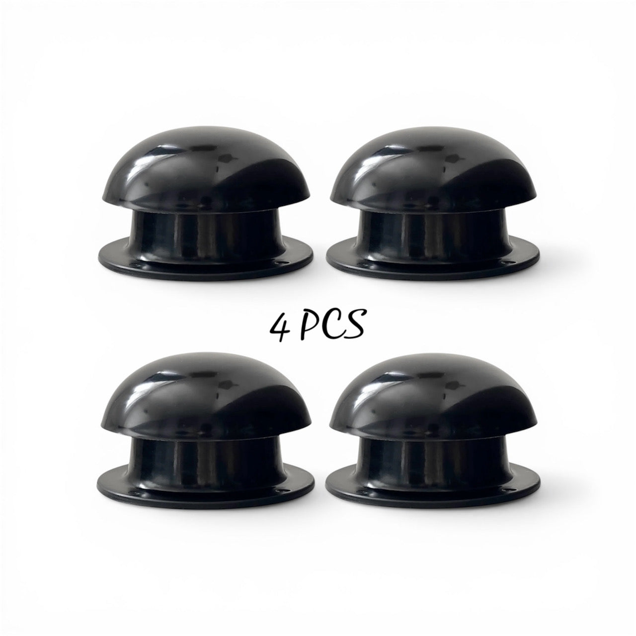 4 PCS Mushroom Vent 6" X 4" Roof Vent Canal Narrow Boat Black