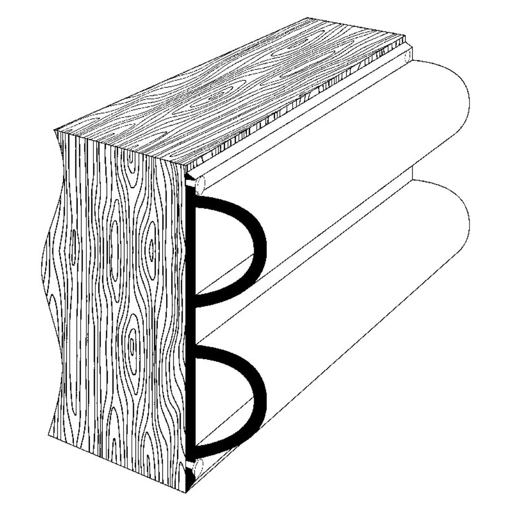 Pontoon Fender Flexible PVC in White 135MM Base (4 Metre Length)