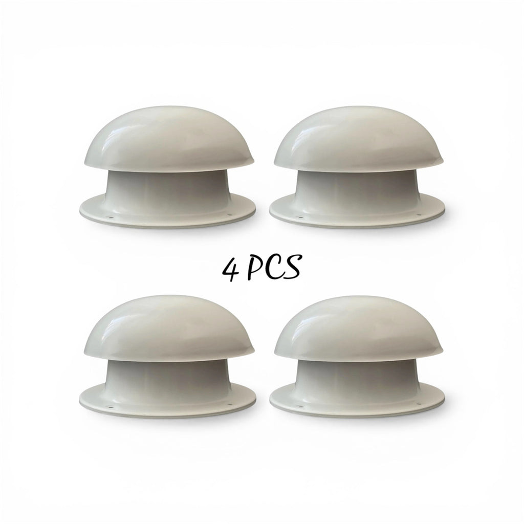 4 PCS Mushroom Vent 6" X 4" Roof Vent Canal Narrow Boat White